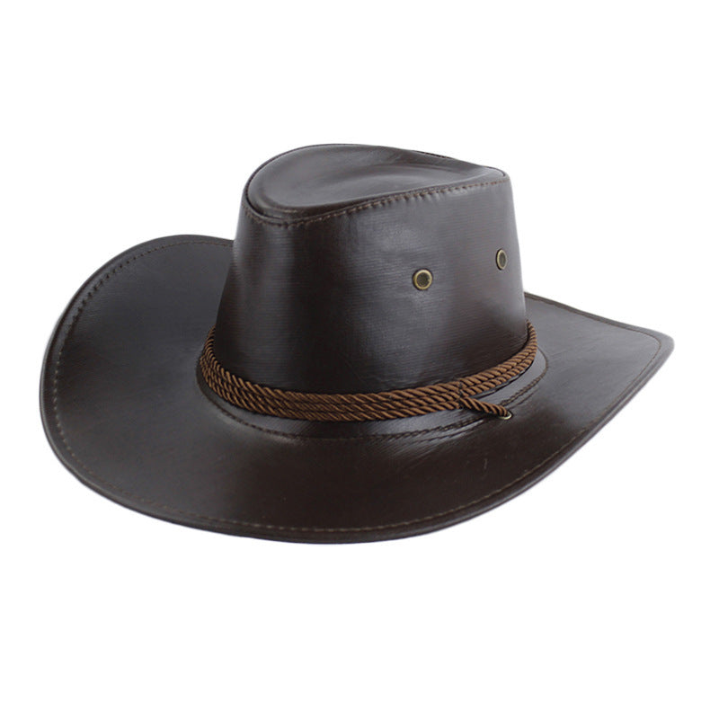 Western Denim Male Hat Double-sided Suede Sun Hat Female Horse Riding Hat