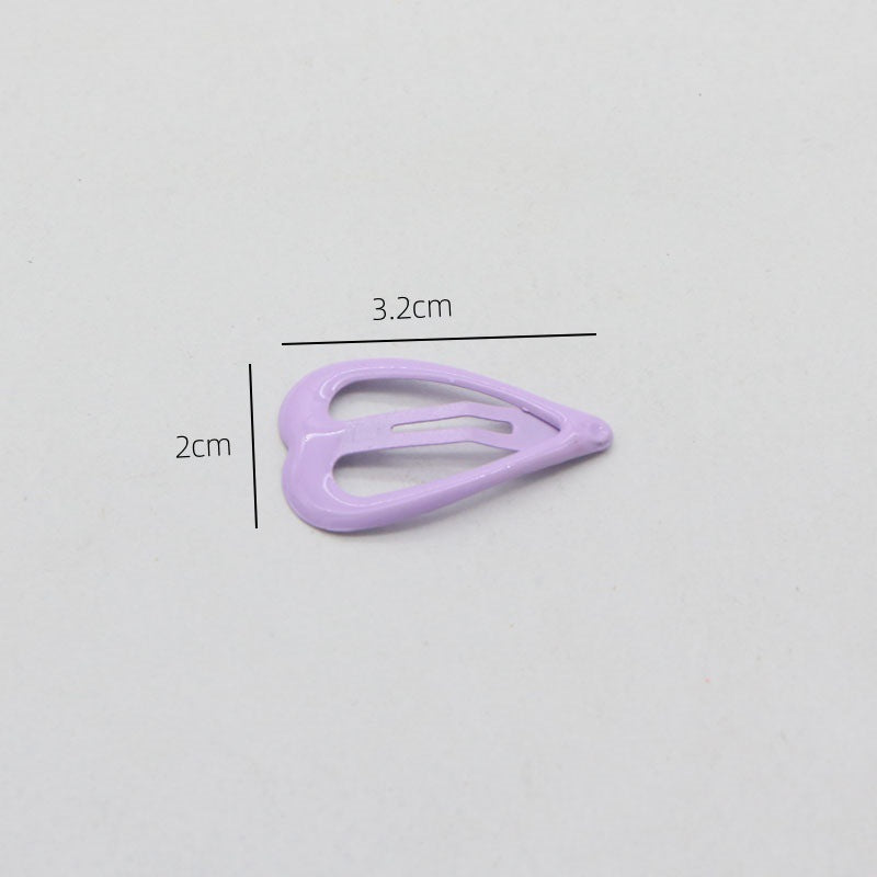 Oil Dripping Spray Paint Side Clip Bang Clip Love Children's Hair Accessories