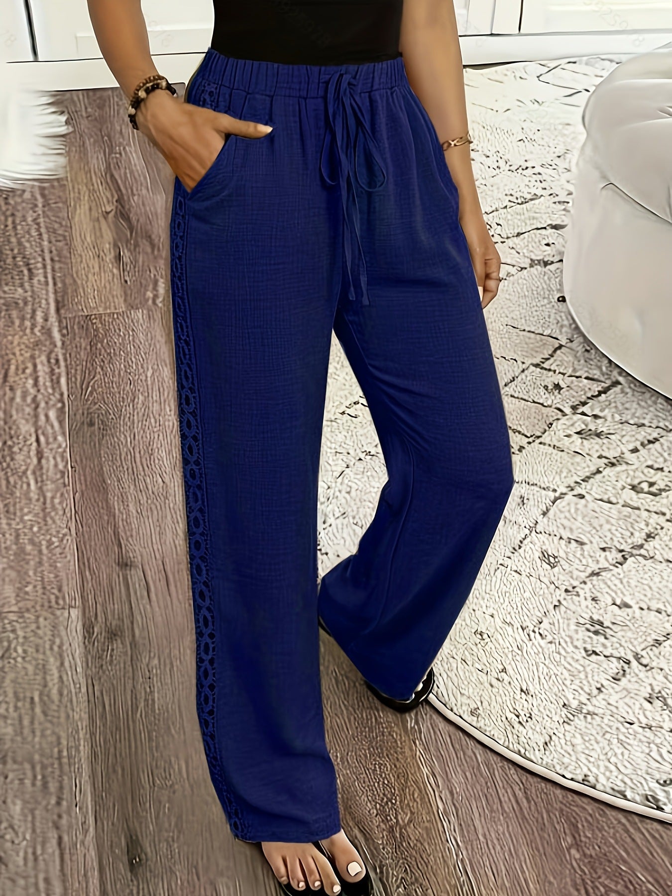 Slanted-pocket Casual Pants For Women In European And American Styles Long Pants