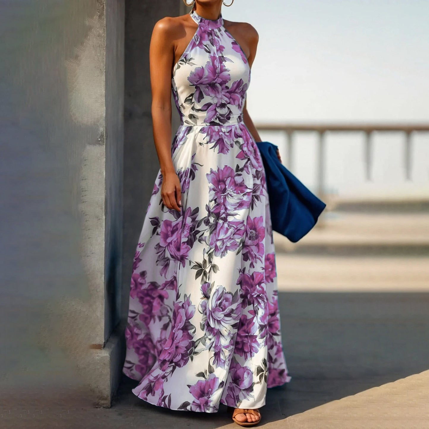 Resort-style Halter Dress For Women