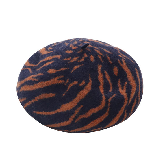 Women's Fashion Versatile Striped Jacquard Beret