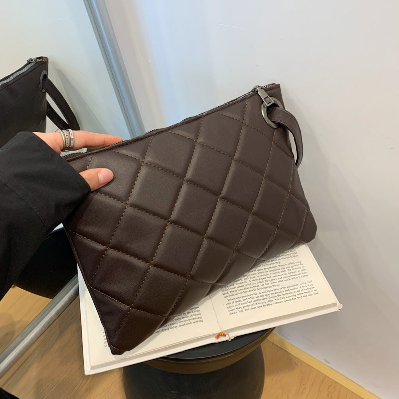 Retro Texture Diamond Envelope Bag Simple Western Style Small Square