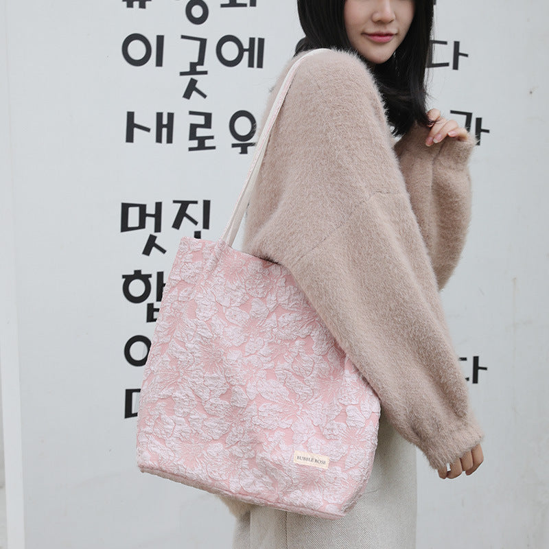Bubble Rose Three-dimensional Embossed Handbag