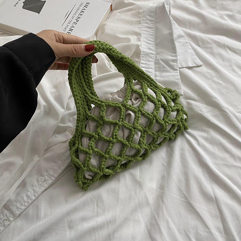 Hand Woven Mesh Bag Ladies Handbag