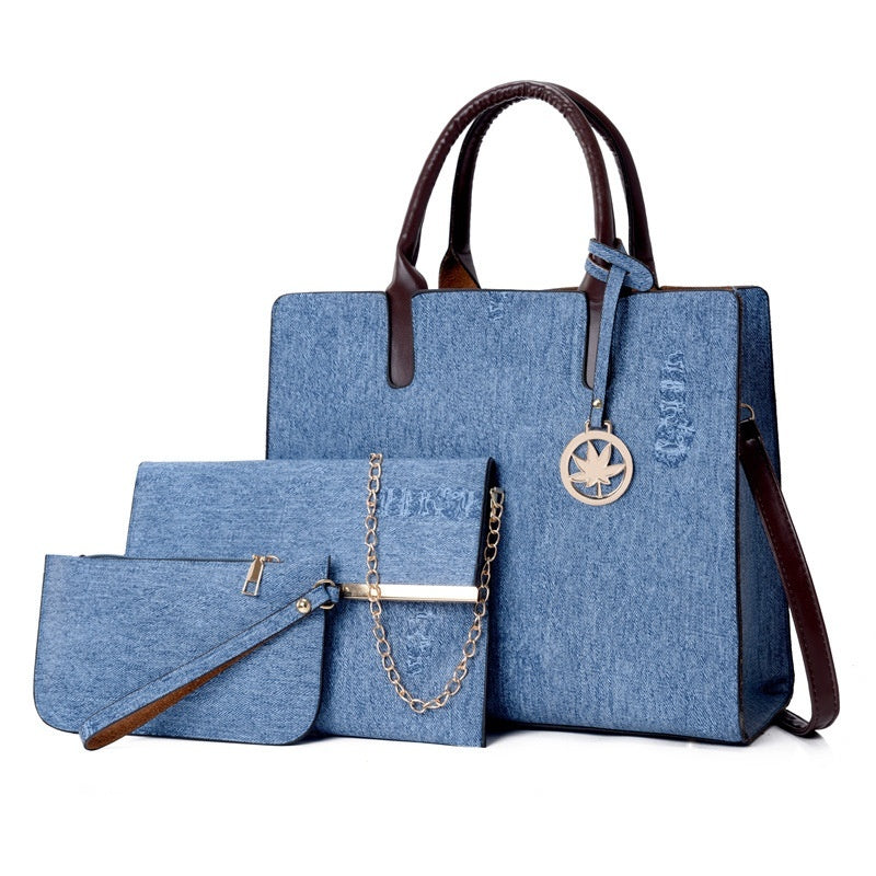 Tre-delt håndtaske skuldertaske crossbody