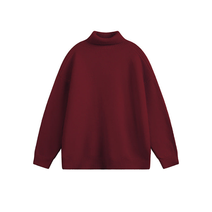 Ny efterårs- og vinterrullekravestriktrøje til mænd i japansk vintage-stil