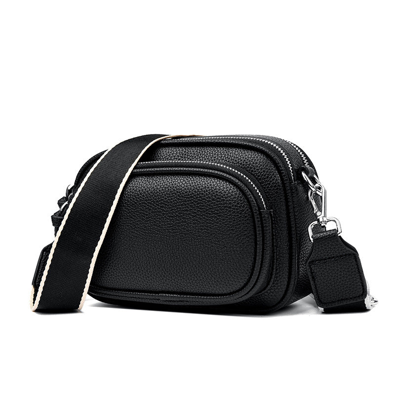Simple And Versatile Crossbody Texture Multi-layer Small Square Bag