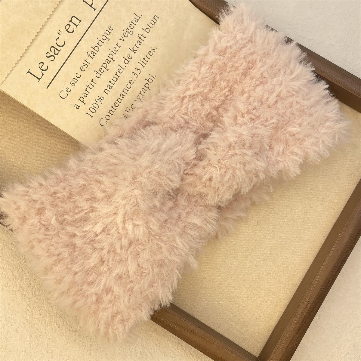 Plush Cross-Over Wide Thickened Warm Hairband For Women