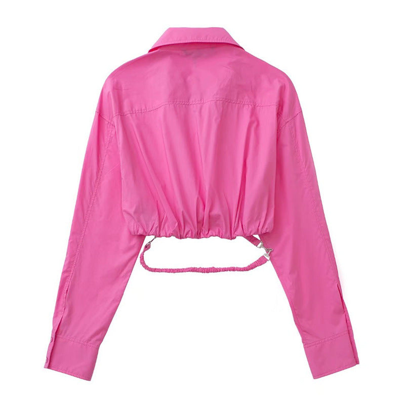 Lapel With Embellishments Long Sleeved Slim Fit