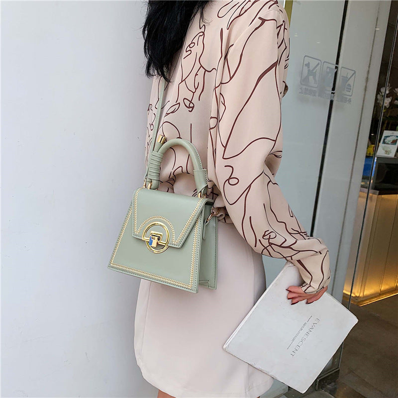 Lock crossbody small square bag