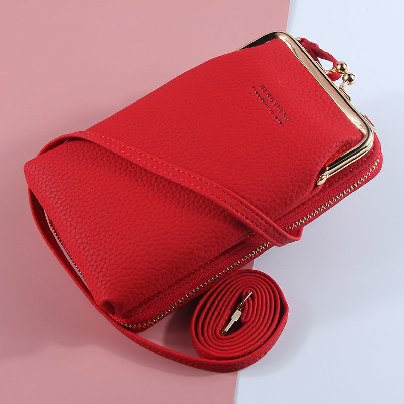 Women's Diagonal Shoulder Bag Long Wallet