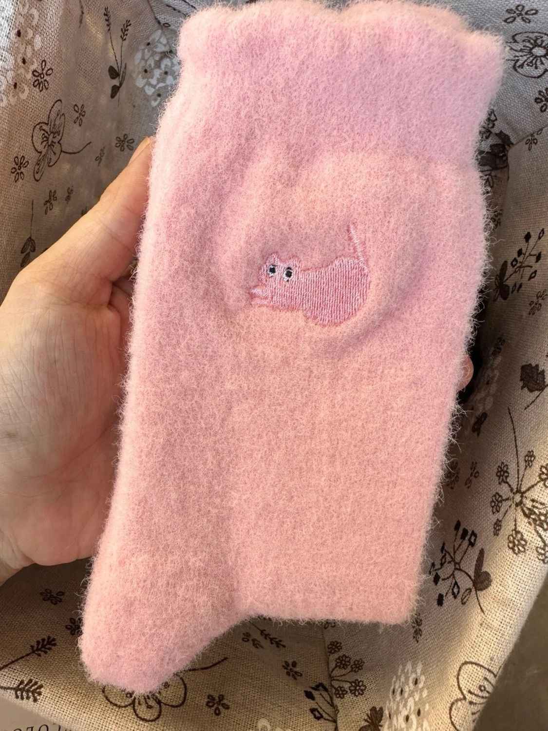 Minkpelsrørsokker til kvinder, fleeceforede, polstrede, varme barselssokker