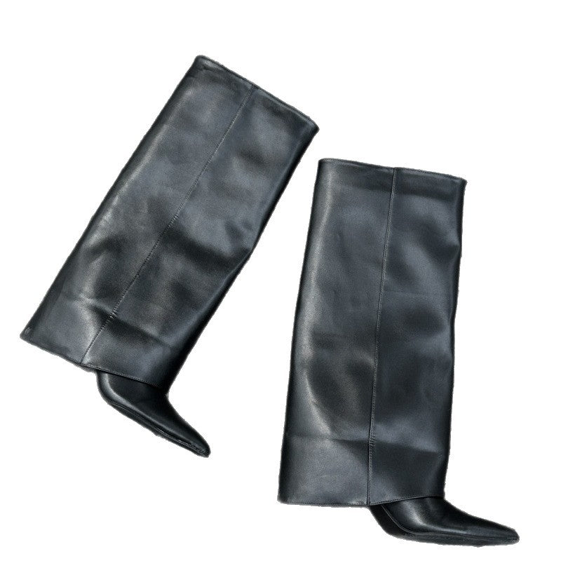 New Pointed Toe High Heel Boots Children
