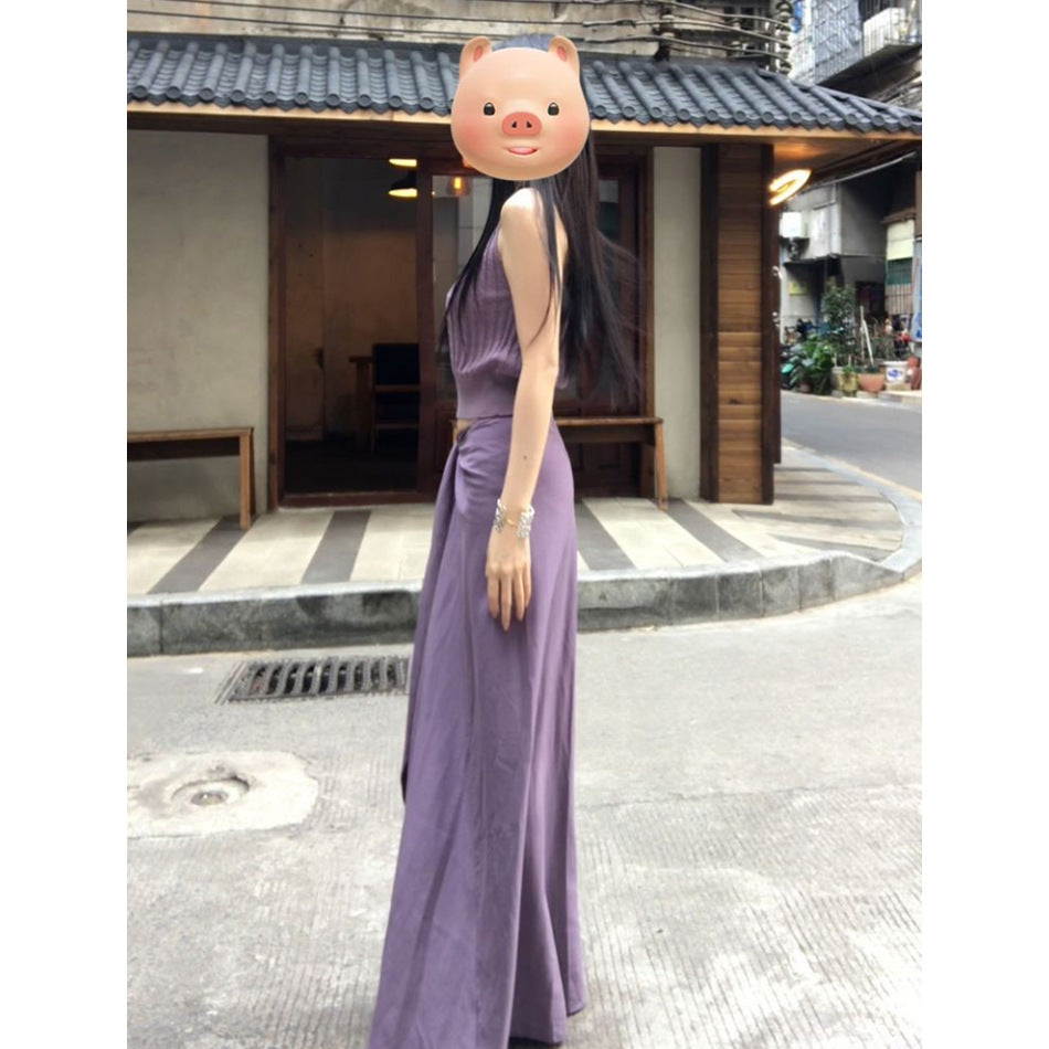 Womens Fashionable And Sexy Sleeveless Tank Dress Set