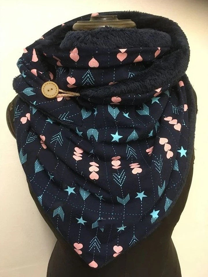 All-match thickened warmth shawl printed scarf
