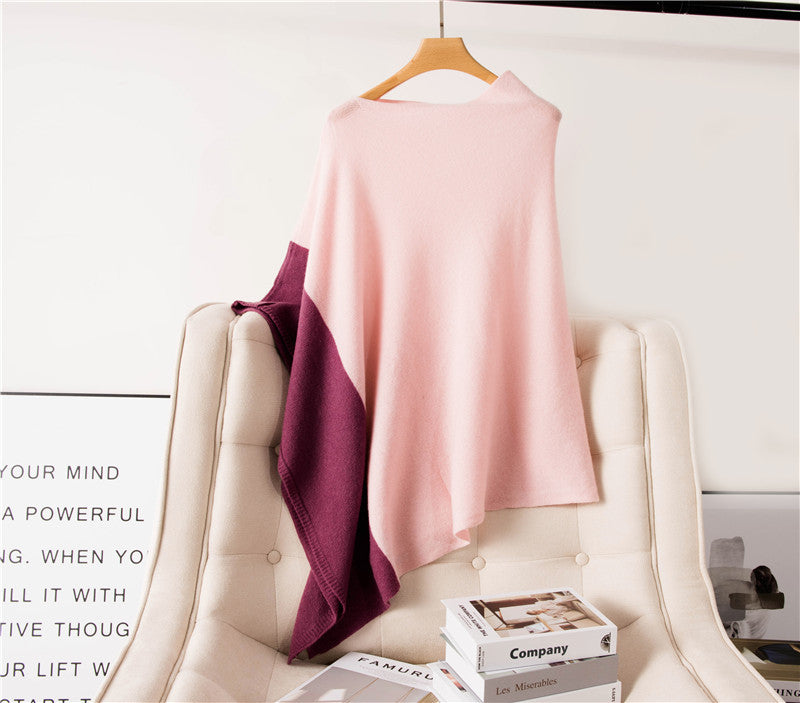 Pure cashmere knitted shawl