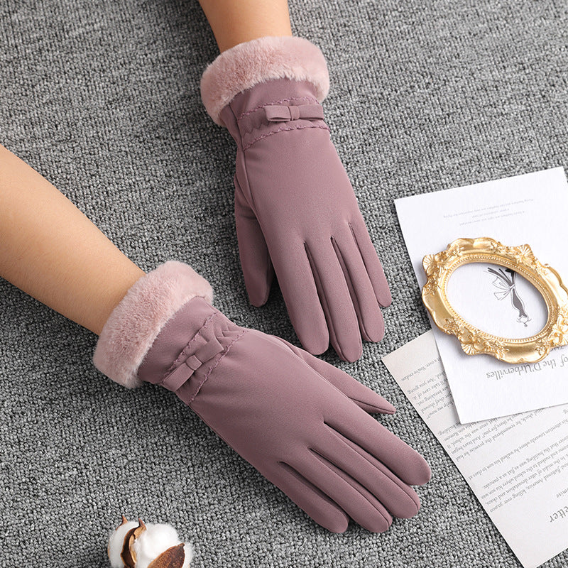 Plush Thick Windproof Touch Screen Driving Gloves