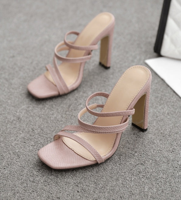 High-heeled sandals