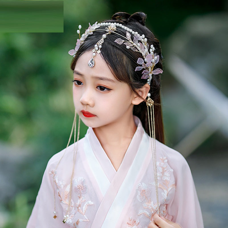 Children's Hanfu Headdress Girls Antique Forehead Hairband