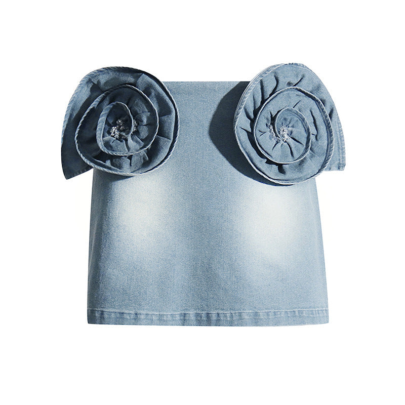 Stitching Three-dimensional Decoration All-matching A-line Skirt Small Skirt