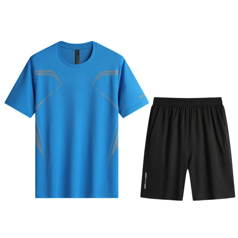 Fitness Training Apparel Ice Silk Summer Casual Set