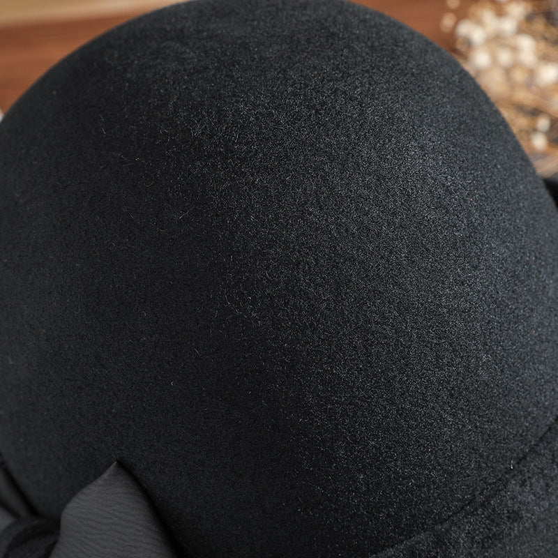 Women's Wool Top Hat Elegant Autumn And Winter Warm