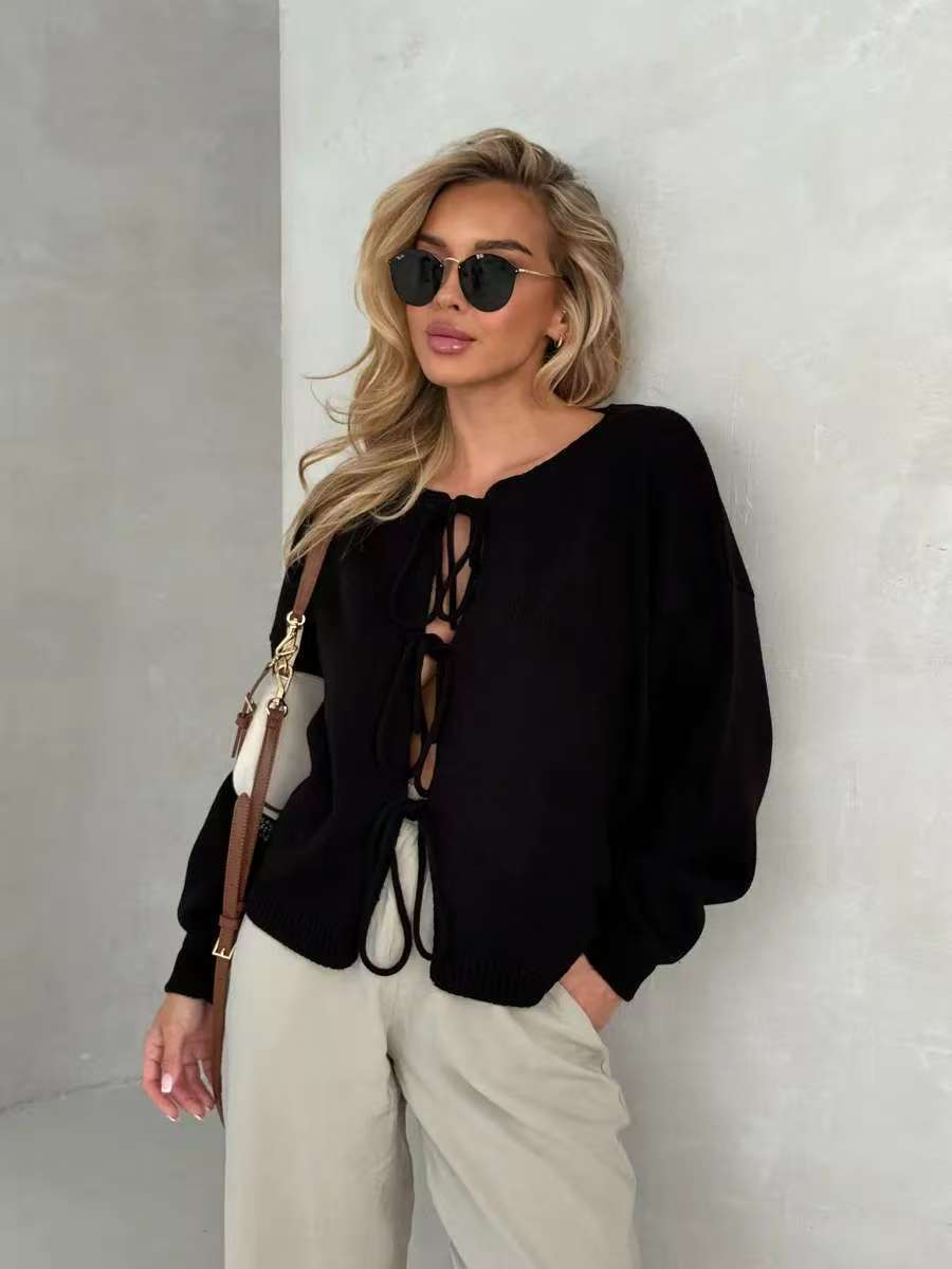 Loose Round-neck Long-sleeved Women's Sweater