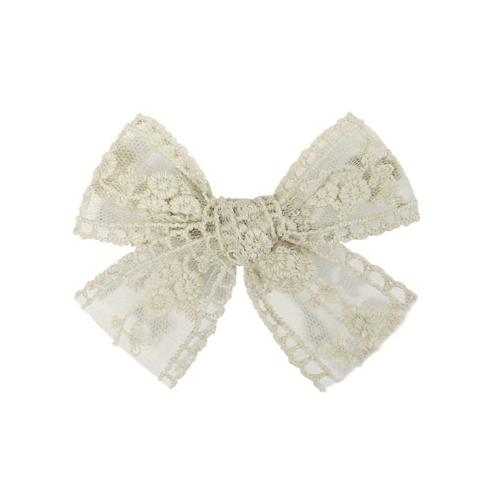 Children's Bow Lace Embroidery Barrettes