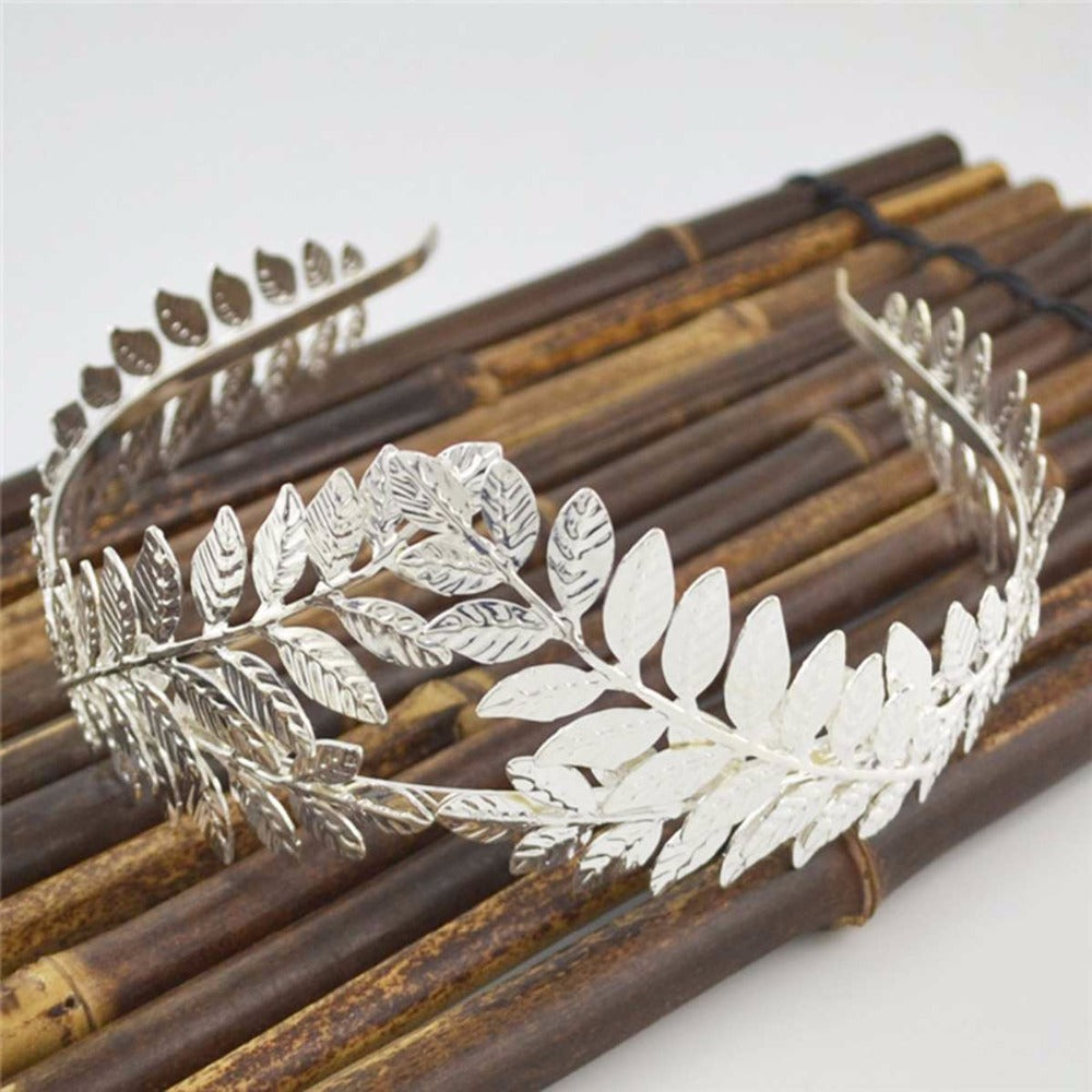 European And American Metal Leaf Headband Baroque Leaves