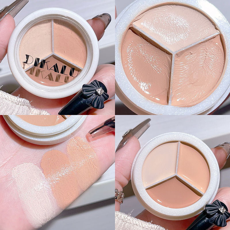 Three-color Concealer Highlight Repair Discoloration Resistant