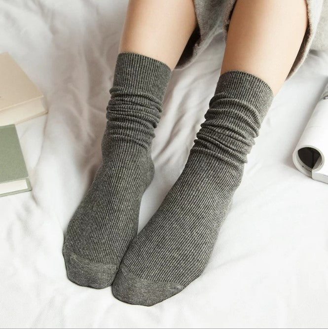 Japanese autumn winter vintage lace cotton socks