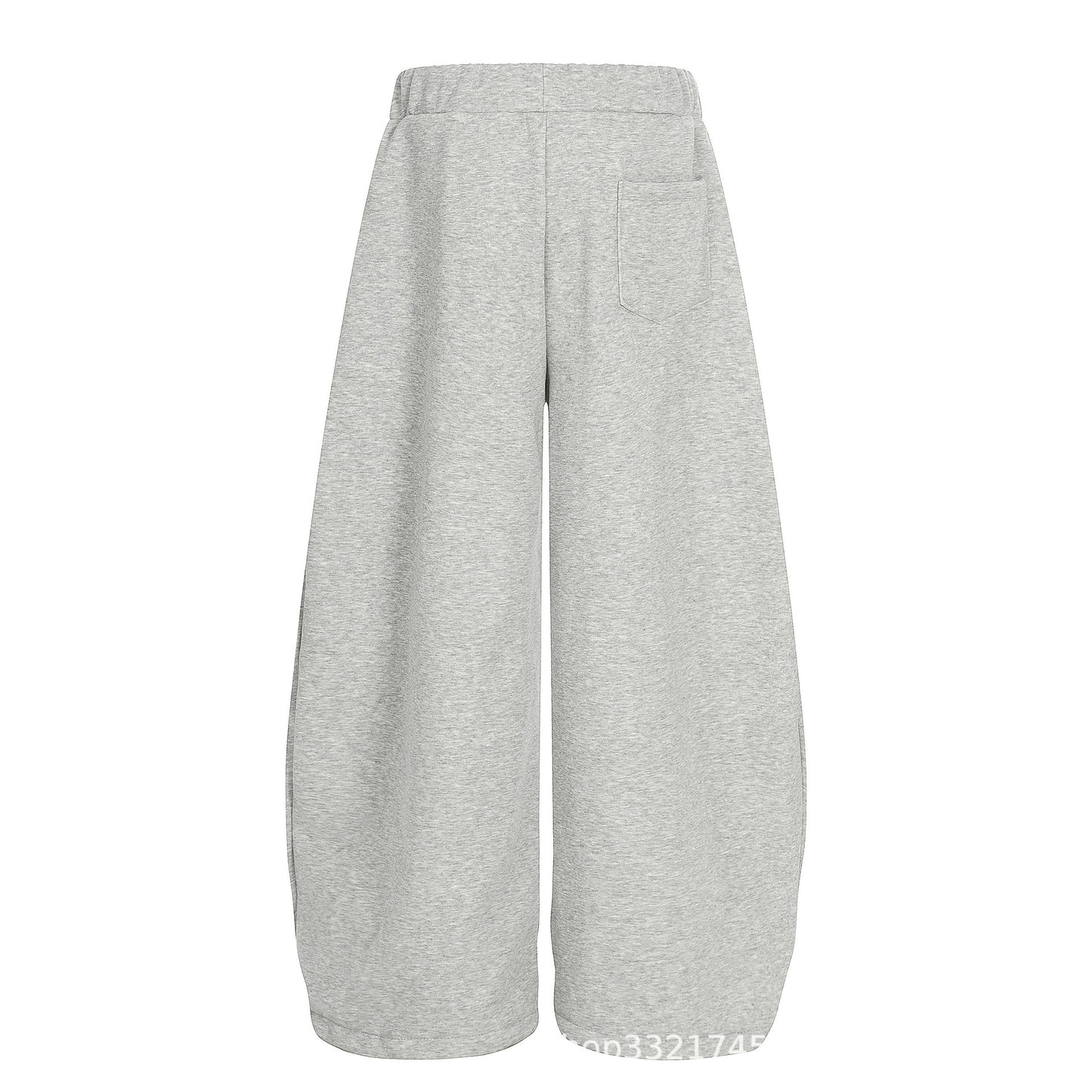 Starry Embroidery Fleece Lined Casual Pants For Women Loose Fit Trousers