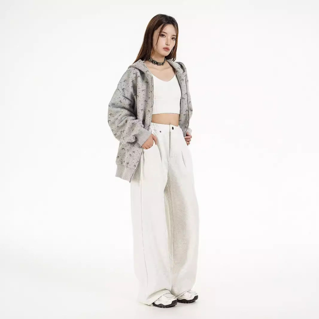 Solid Color Loose Fitness Sports Pants Female