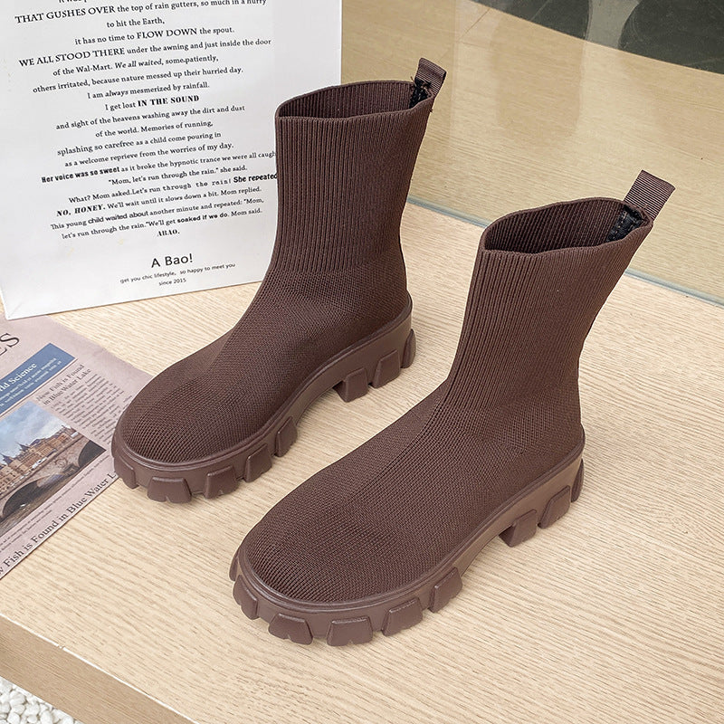 Short Thin Skinny Boots Women's Short Boots