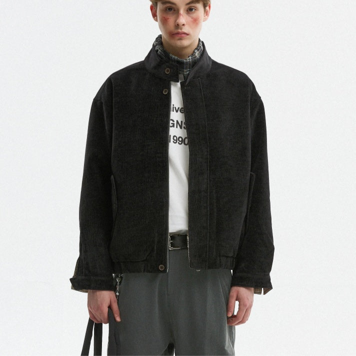 Tree Grain Texture Jacket Men's Houndstooth Lining American Retro