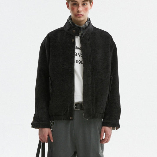 Tree Grain Texture Jacket Men's Houndstooth Lining American Retro