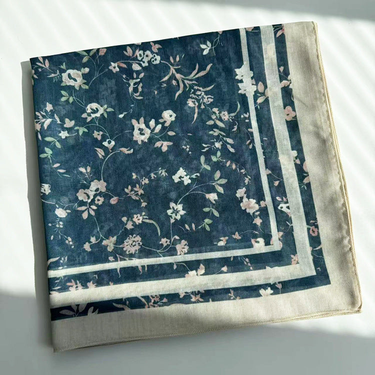 Classic Small Flower Digital Printing Scarf