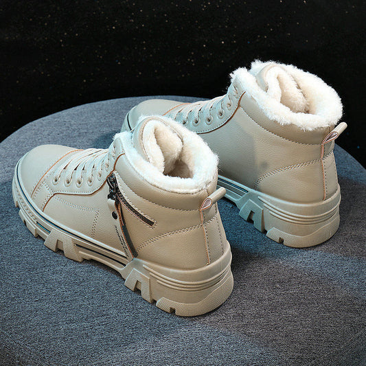 Korean version of non-slip and velvet warm snow boots