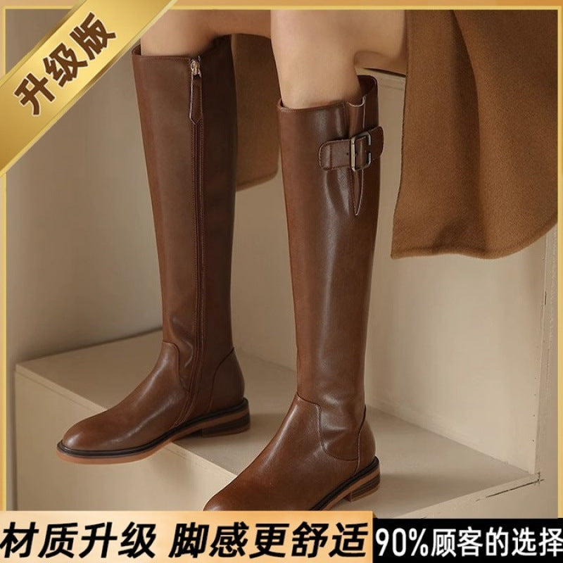 Slimming Tall Boots Womens Flat Knee-high Boots
