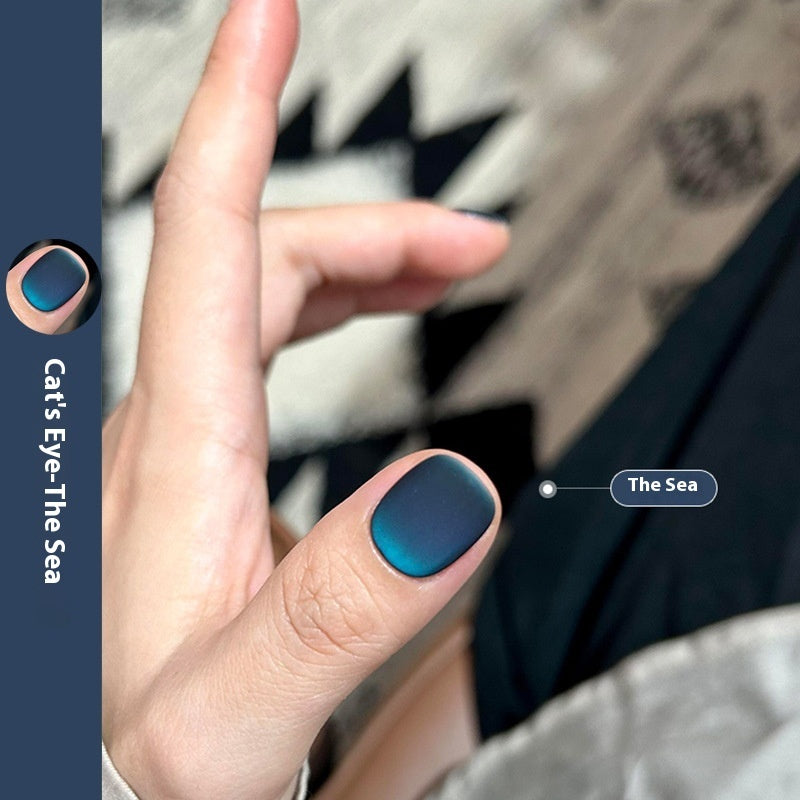 New Micro Glass Bead Crystal Cat's Eye Gel Nail Polish