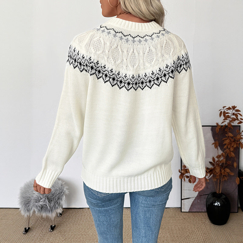 Loose Inner Wear Pullover Long Sleeve Round Neck Lift Sweaters Women's Clothing