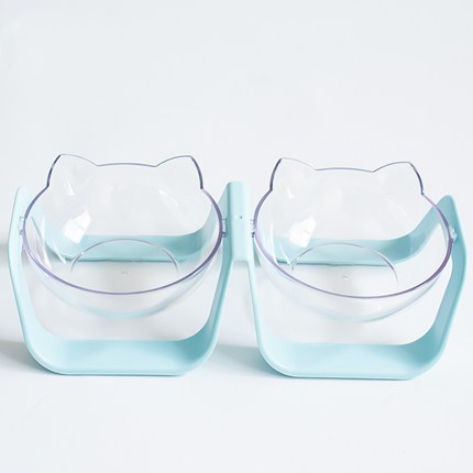 Transparent cat bowl