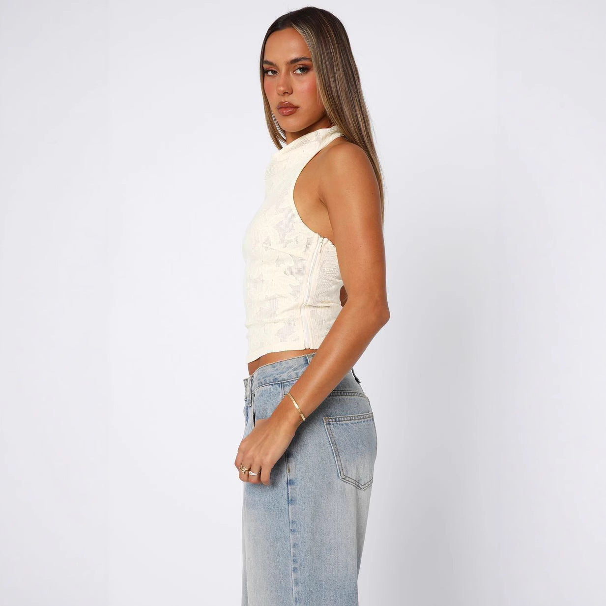 Chic Sexy Form-fitting Backless Top