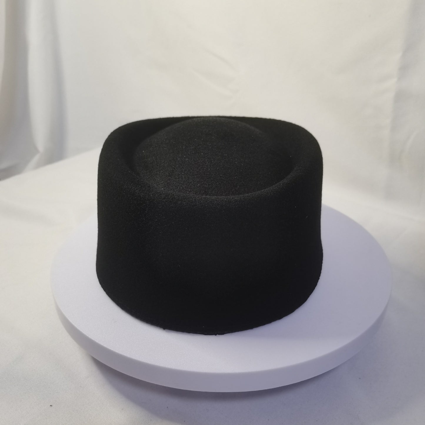 Womens Retro French-style Dome Jazz Hat Woolen Top Hat All-Season Faux-Wool Hat For FallWinter