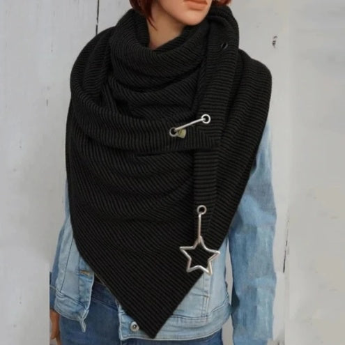 Cashew Flower Pattern Triangle Neck Scarf
