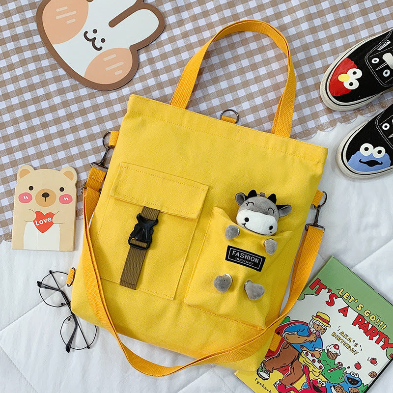 Trendy Cool Girl Student Cute Bear Cartoon Bag