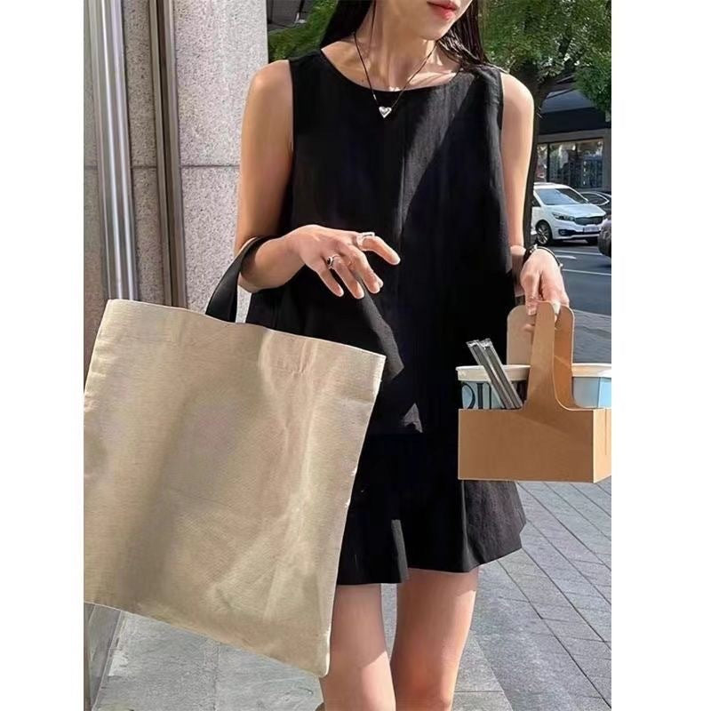 Sleeveless Tank Top And Wide-leg Shorts Two-piece Set That Flatters The Figure