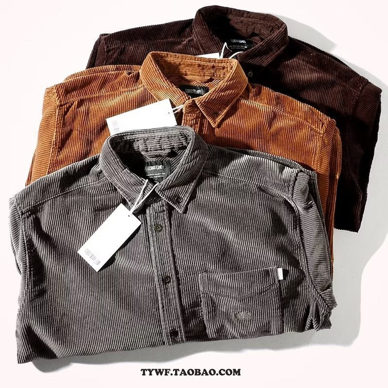 Long Sleeve Shirt New Japanese Hong Kong Style Loose Shirt