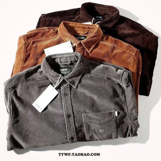 Long Sleeve Shirt New Japanese Hong Kong Style Loose Shirt