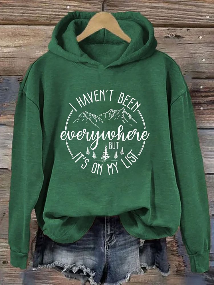 Hooded Coat Sweatshirt Printed Casual All-matching Women's Wear Top
